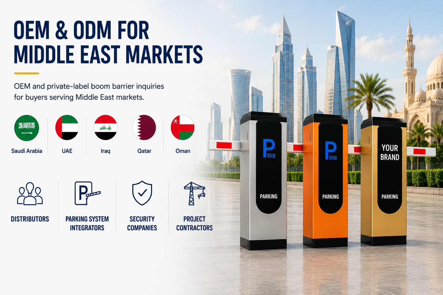 OEM ODM boom barrier solutions for Middle East distributors and projects